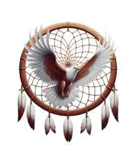 Bling Art Tribal Tattoo Instant Digital Download - Dreamcatcher - Eagle Flight 1