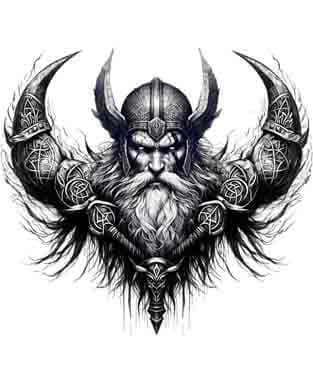 Viking Odin - King's Horns - Instant Digital Download