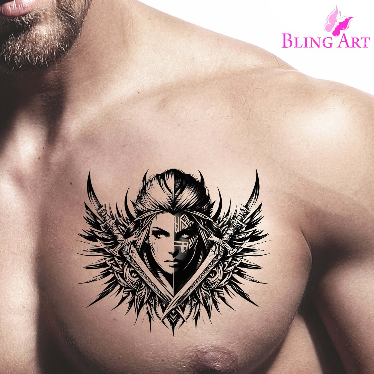 Viking Emblem - Light and Dark - Instant Digital Download