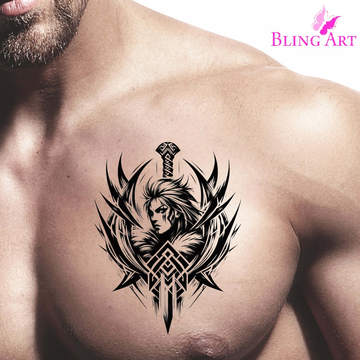 Viking Emblem - Tribal Gaze - Instant Digital Download