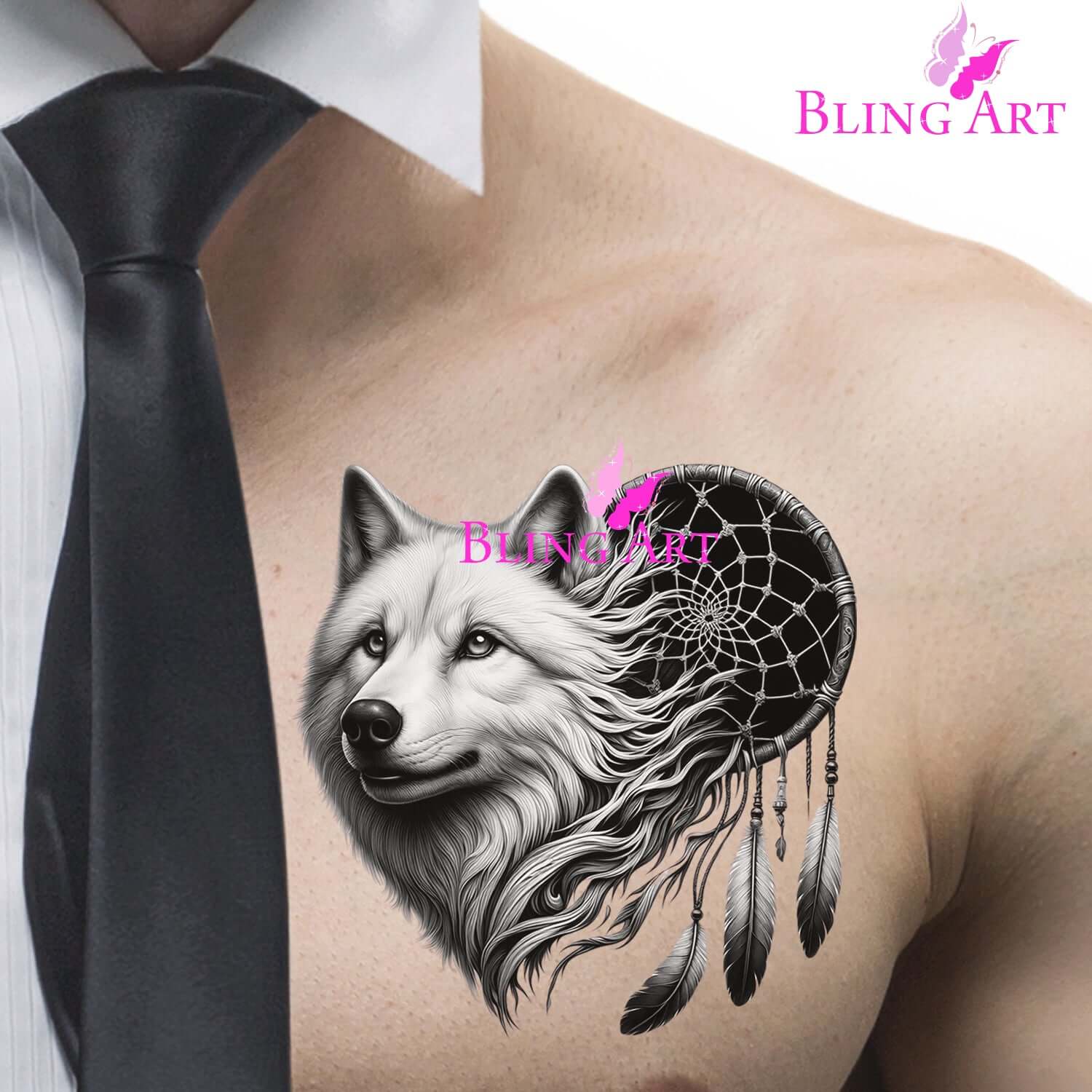 Dreamcatcher Wolf - Love - Instant Digital Download