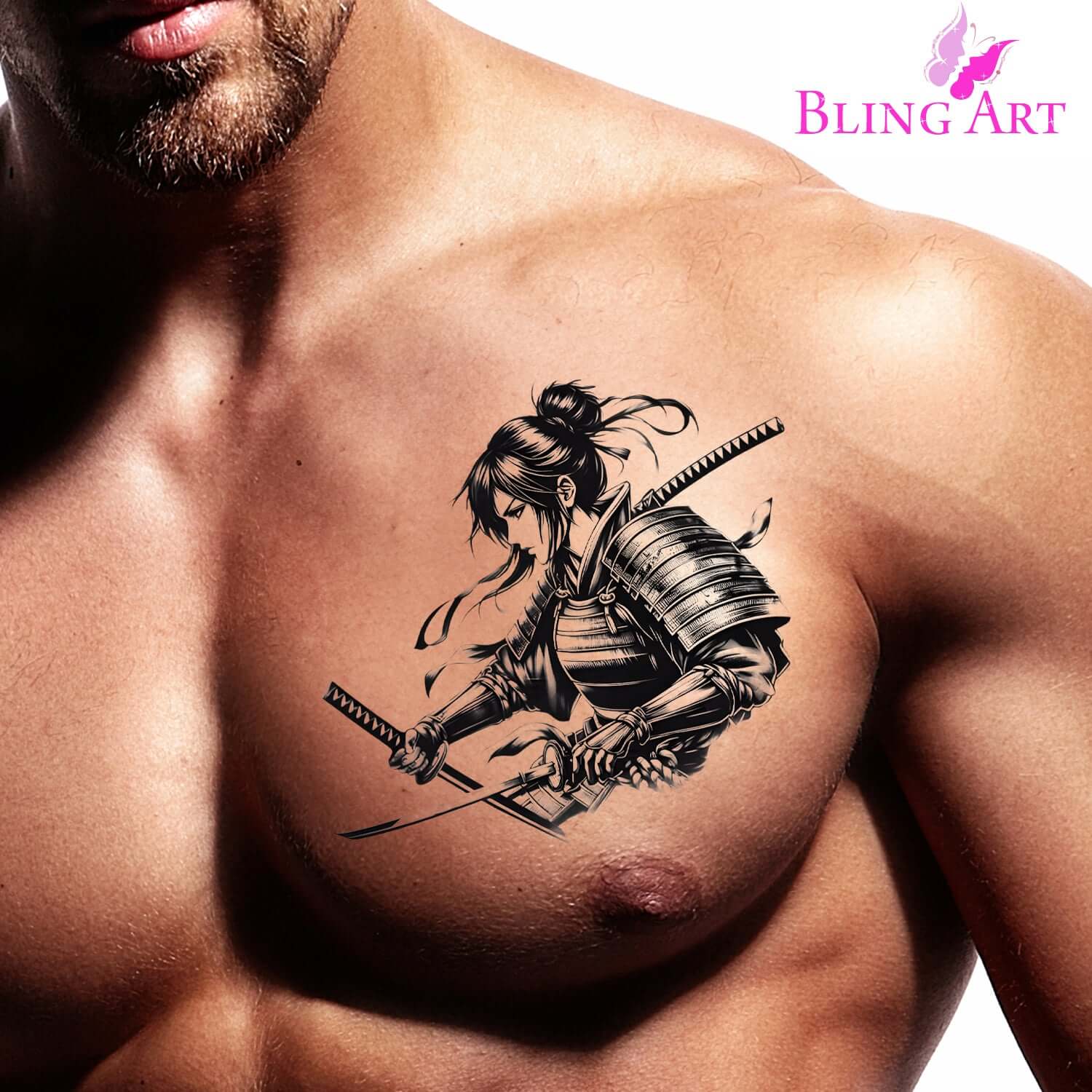 Japanese Samurai - Sakura - Instant Digital Download