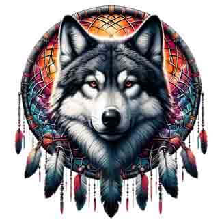 Dreamcatcher Wolf - Spirit of Hope - Instant Digital Download