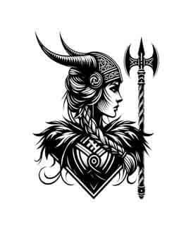 Viking Valkyrie Warrior - Invincible - Instant Digital Download