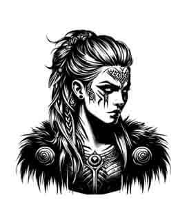 Viking Valkyrie Warrior - Adversity - Instant Digital Download
