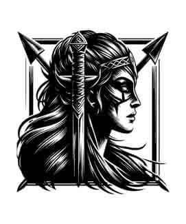Viking Valkyrie Warrior - Guts - Instant Digital Download