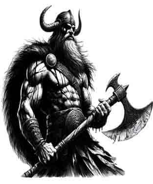 Viking Odin - Instant Digital Download Warrior Tribal Tattoo