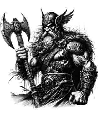 Viking Odin - Instant Digital Download Tribal Tattoo