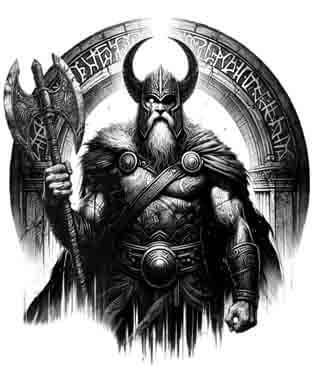 Viking Odin - Instant Digital Download Warrior Tribal Tattoo