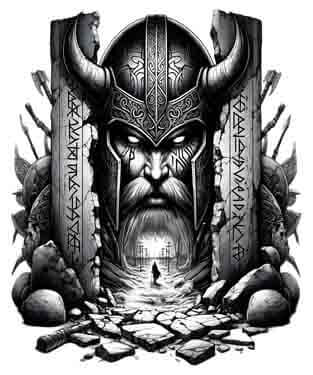Viking Odin - Instant Digital Download Warrior Tribal Tattoo