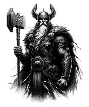 Viking Odin - Instant Digital Download Warrior Tribal Tattoo