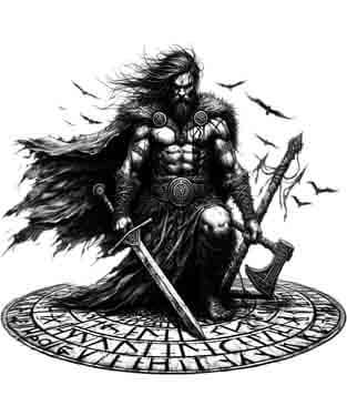 Viking Odin - Instant Digital Download Tribal Tattoo