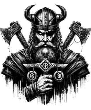 Viking Odin - Instant Digital Download Warrior Tribal Tattoo