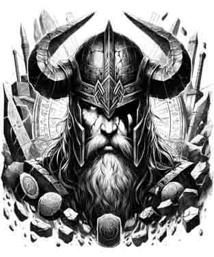 Viking Odin - Instant Digital Download Warrior Tribal Tattoo