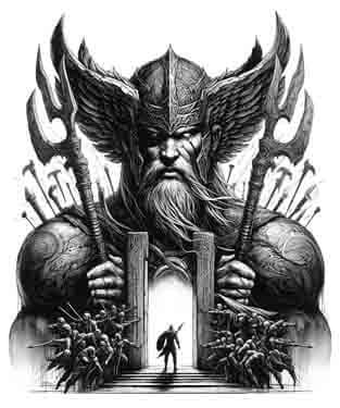 Viking Odin - Instant Digital Download Warrior Tribal Tattoo
