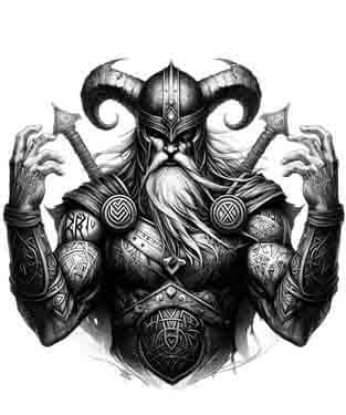 Viking Odin - Instant Digital Download Tribal Tattoo