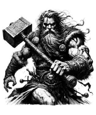 Viking Odin - Instant Digital Download Tribal Tattoo