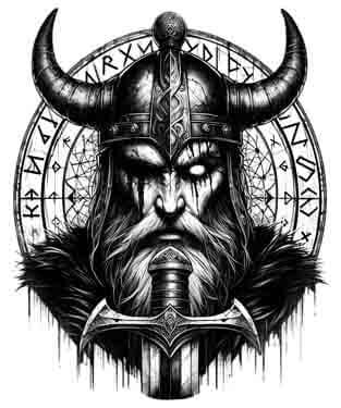 Viking Odin - Instant Digital Download Warrior Tribal Tattoo