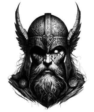 Viking Odin - Instant Digital Download Warrior Tribal Tattoo