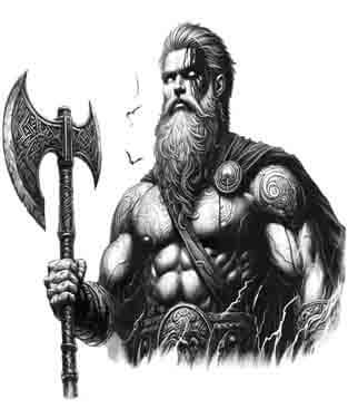 Viking Odin - Instant Digital Download Warrior Tribal Tattoo