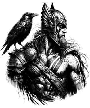 Viking Odin - Instant Digital Download Warrior Tribal Tattoo