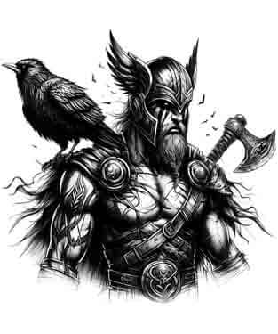 Viking Odin - Instant Digital Download Tribal Tattoo