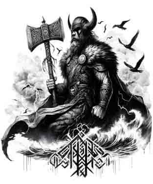 Viking Odin - Instant Digital Download Warrior Tribal Tattoo