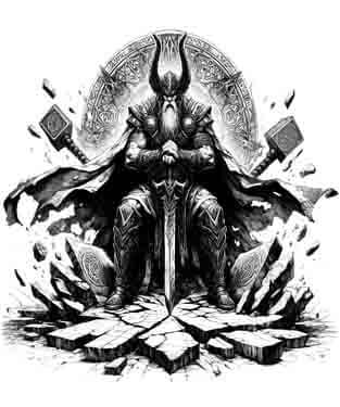 Viking Odin - Instant Digital Download Warrior Tribal Tattoo