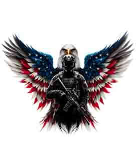 Bling Art Tribal Tattoo Instant Digital Download - American Patriot - Eagle Phoenix Guardian 1