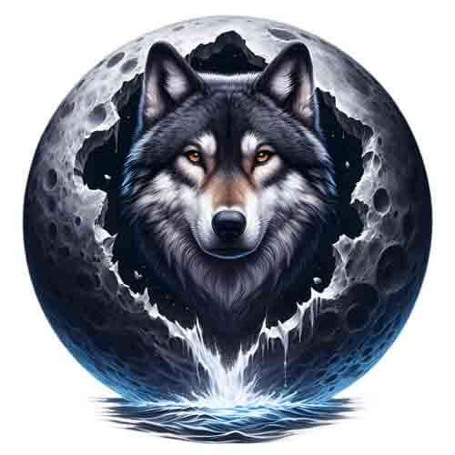 Moon Wolf - Instant Digital Download