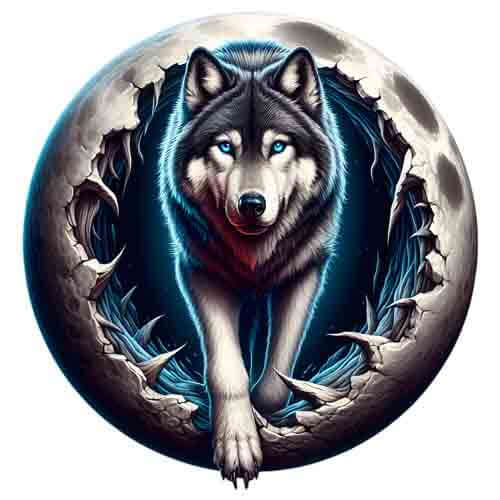 Moon Wolf - Instant Digital Download