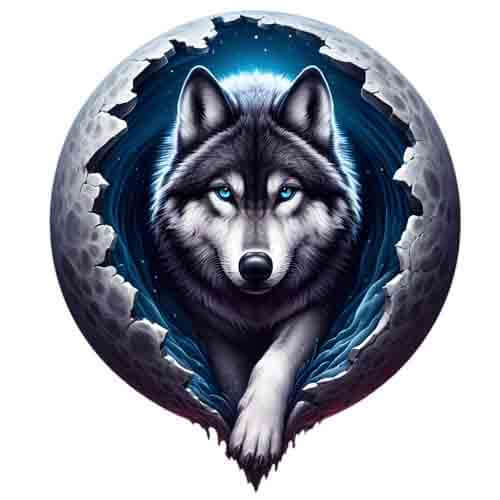 Moon Wolf - Instant Digital Download