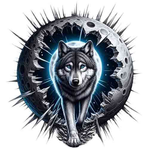 Moon Wolf - Instant Digital Download