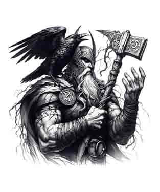 Viking Odin - Thunder - Instant Digital Download