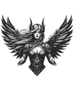 Viking Valkyrie - Sable Sky - Instant Digital Download