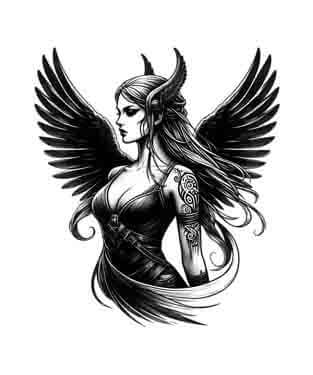 Viking Valkyrie - Winged Protector - Instant Digital Download