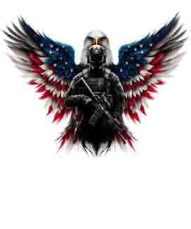 Bling Art Tribal Tattoo Instant Digital Download - American Patriot Soldier - Eagle Ascension 1