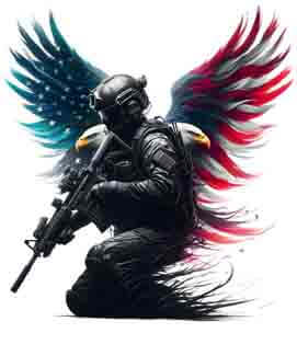 Bling Art Tribal Tattoo Instant Digital Download - American Patriot Soldier - Eagle Soldier 1