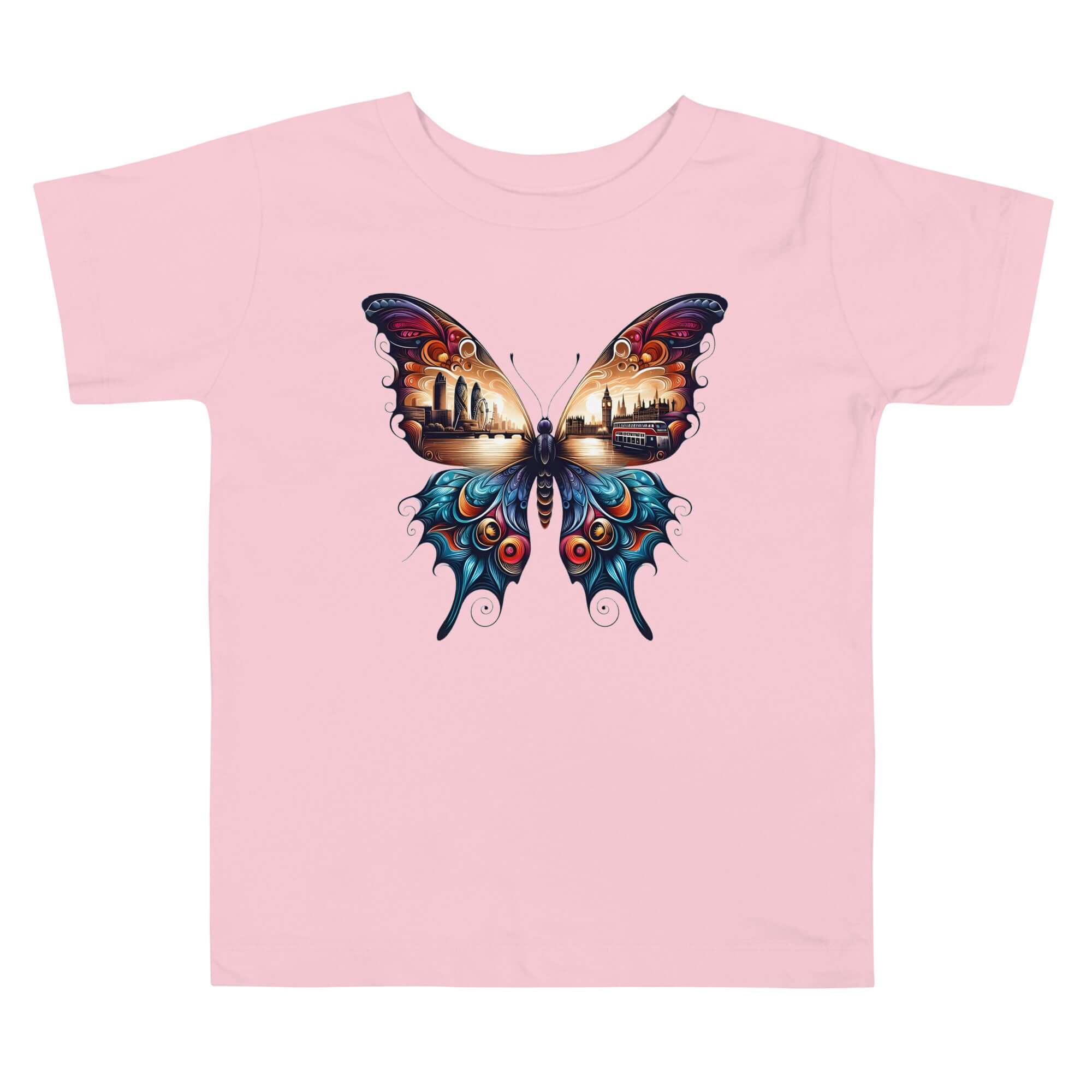 London Butterfly - Cityscape Art Apparel Toddler Short Sleeve Tee