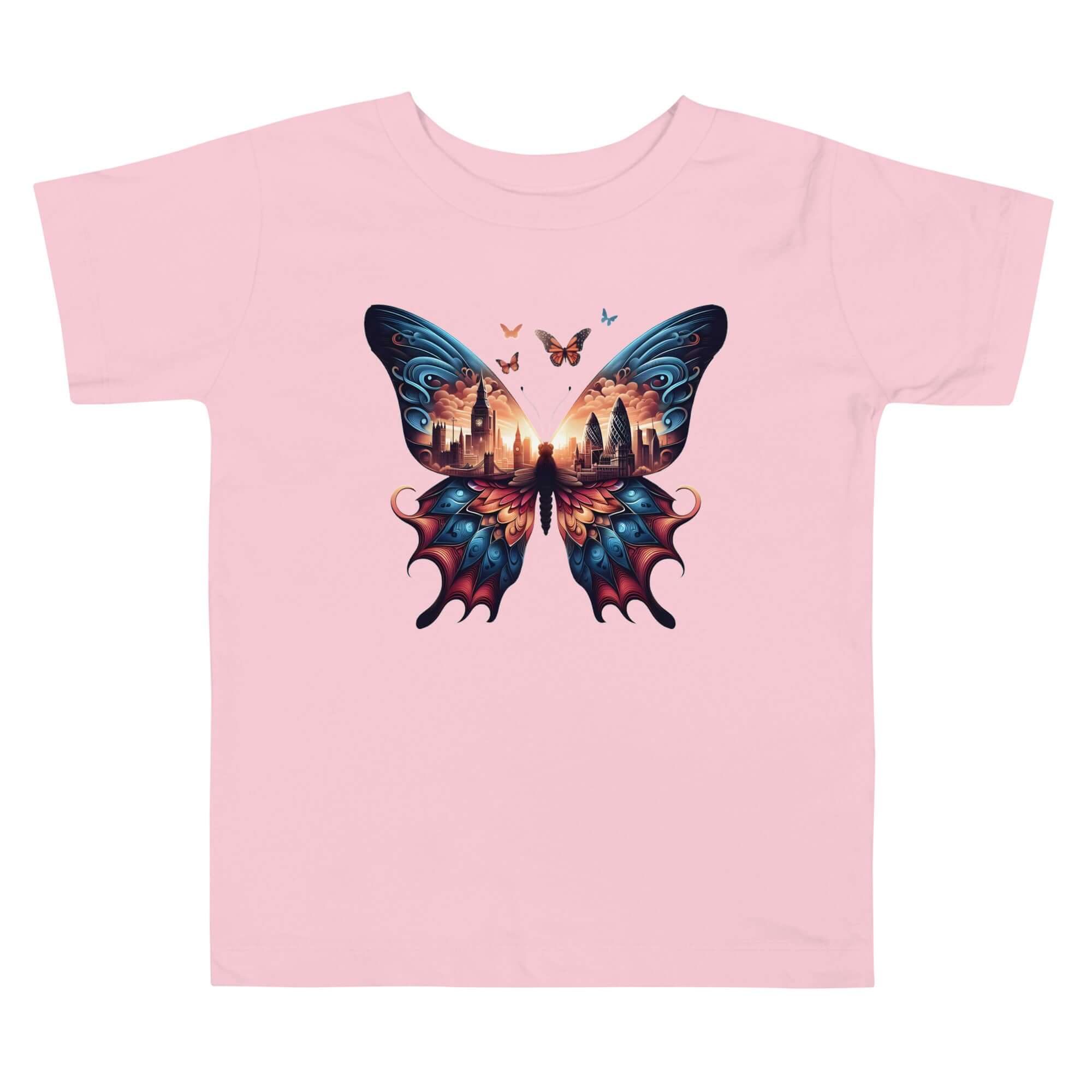 London Butterfly - Cityscape Art Apparel Toddler Short Sleeve Tee