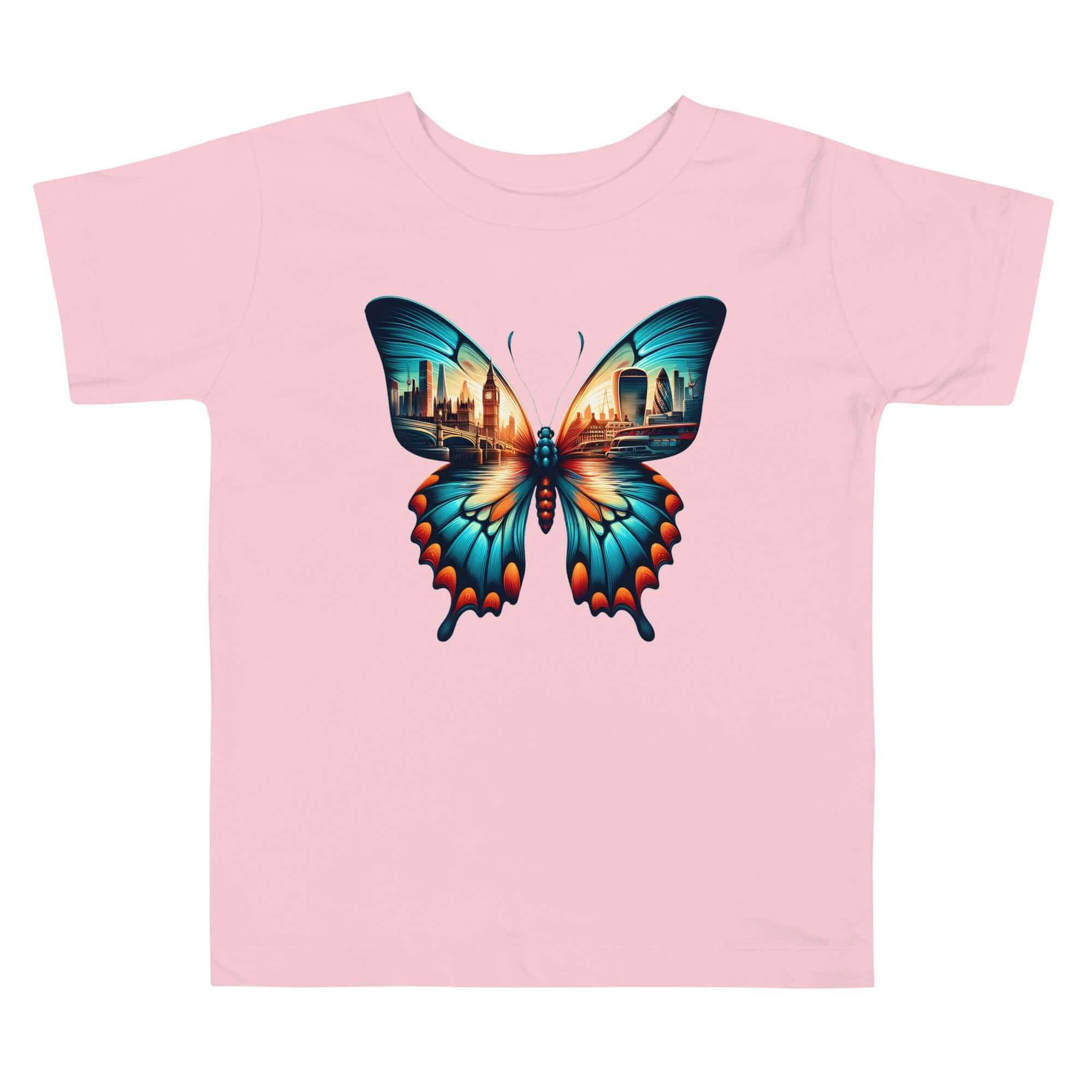 London Butterfly - Cityscape Art Apparel Toddler Short Sleeve Tee
