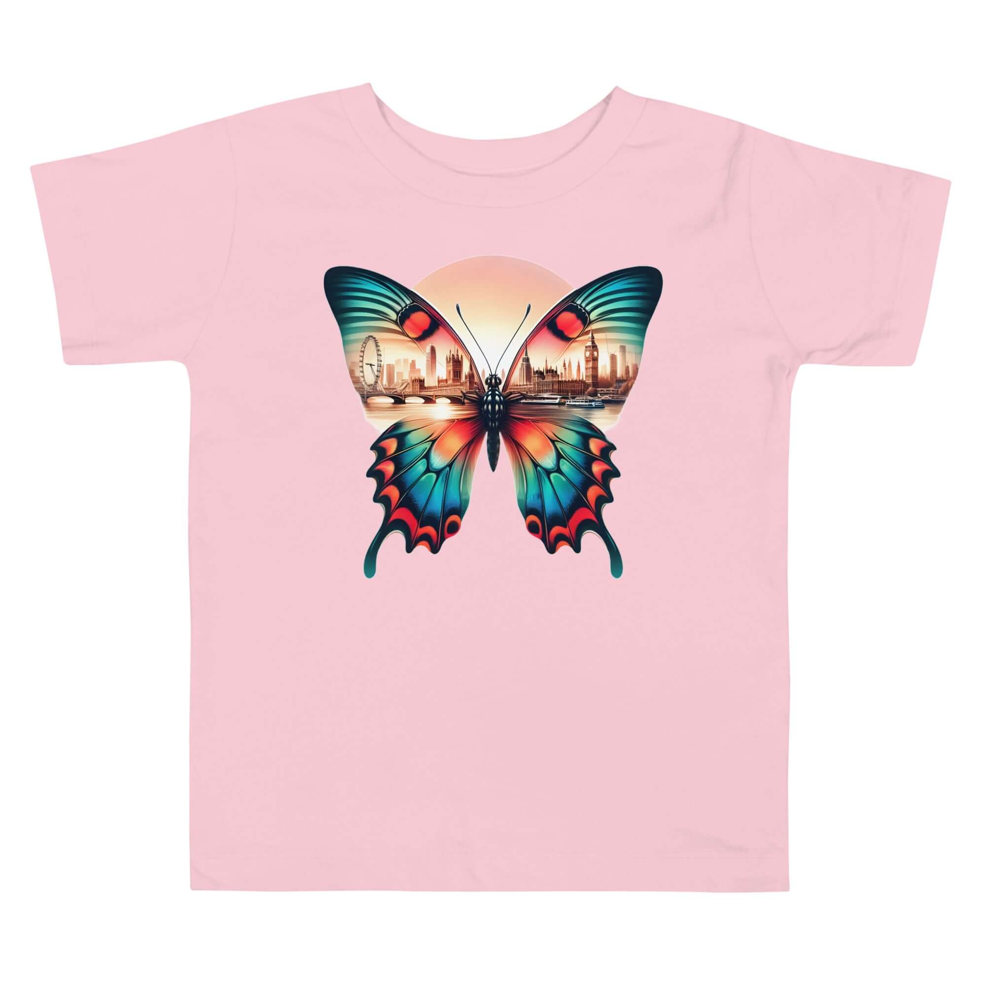 London Butterfly - Cityscape Art Apparel Toddler Short Sleeve Tee