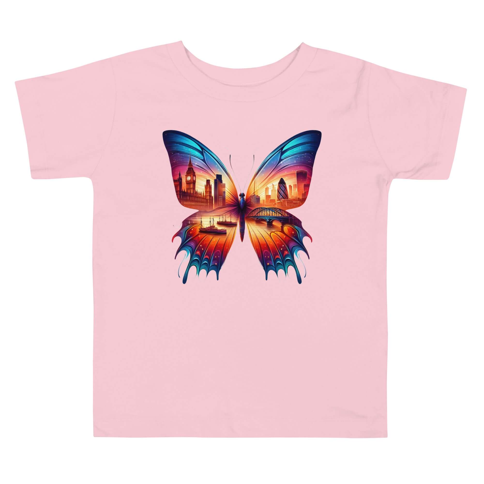 London Butterfly - Cityscape Art Apparel Toddler Short Sleeve Tee
