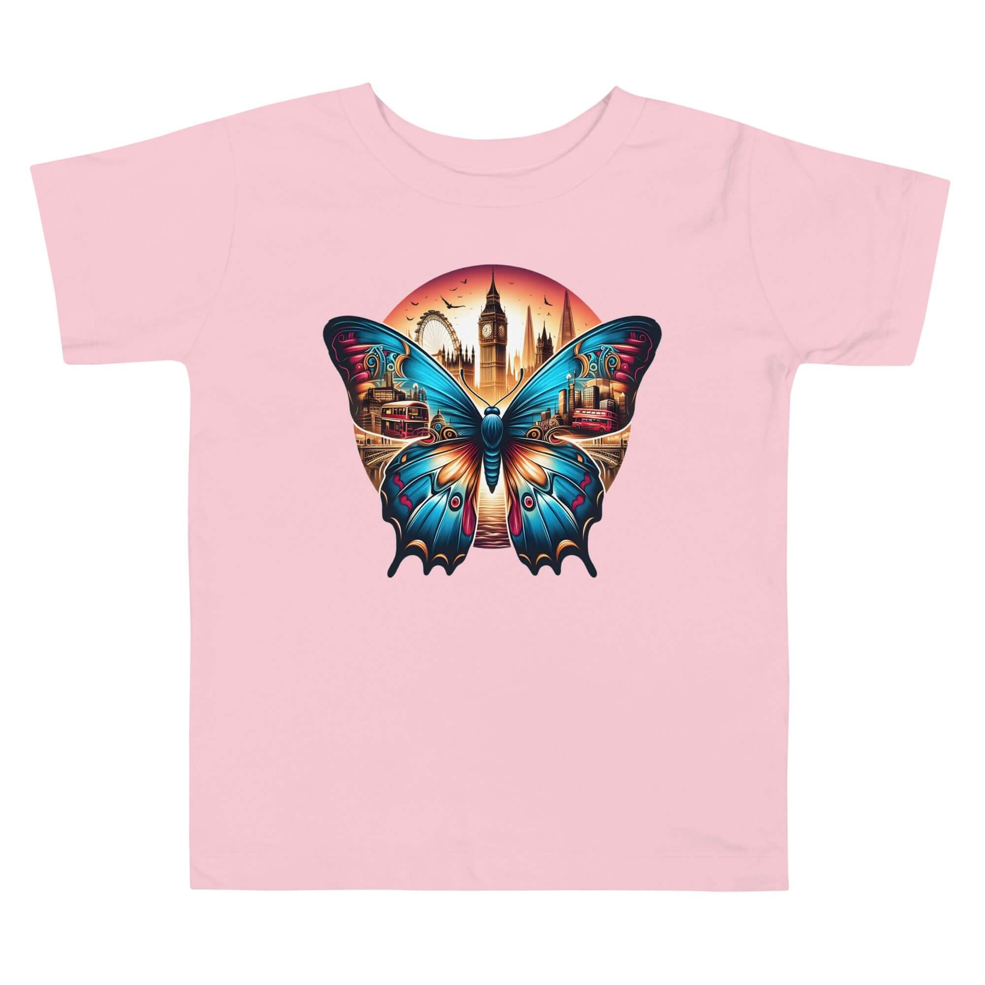 London Butterfly - Cityscape Art Apparel Toddler Short Sleeve Tee