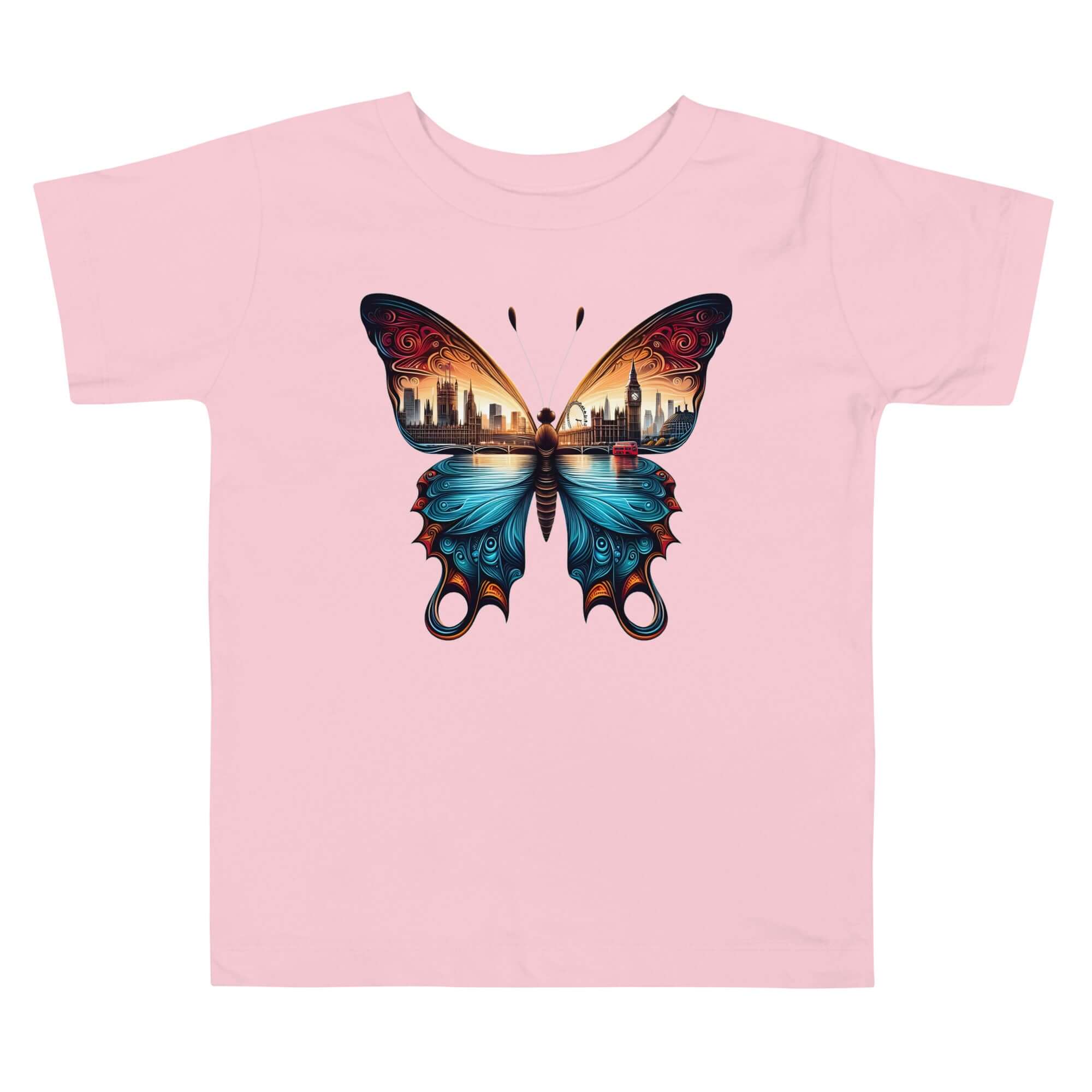 London Butterfly - Cityscape Art Apparel Toddler Short Sleeve Tee
