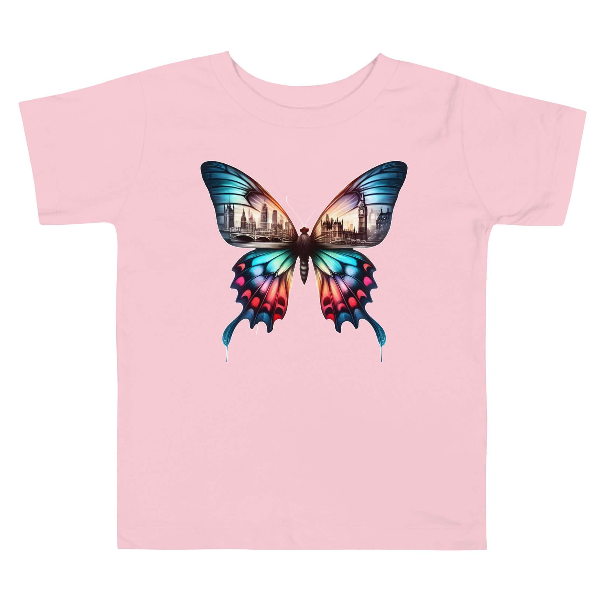London Butterfly - Cityscape Art Apparel Toddler Short Sleeve Tee