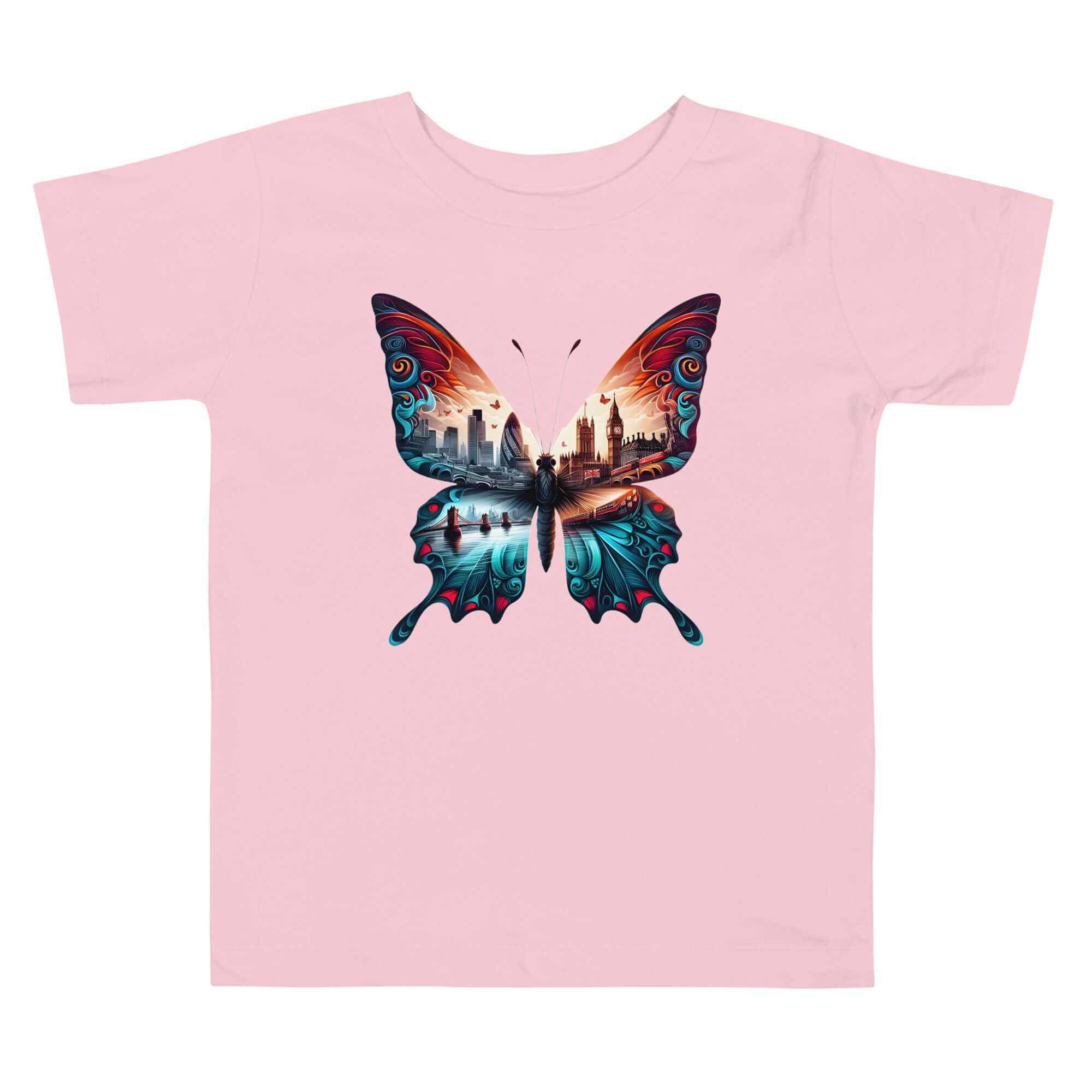 London Butterfly - Cityscape Art Apparel Toddler Short Sleeve Tee