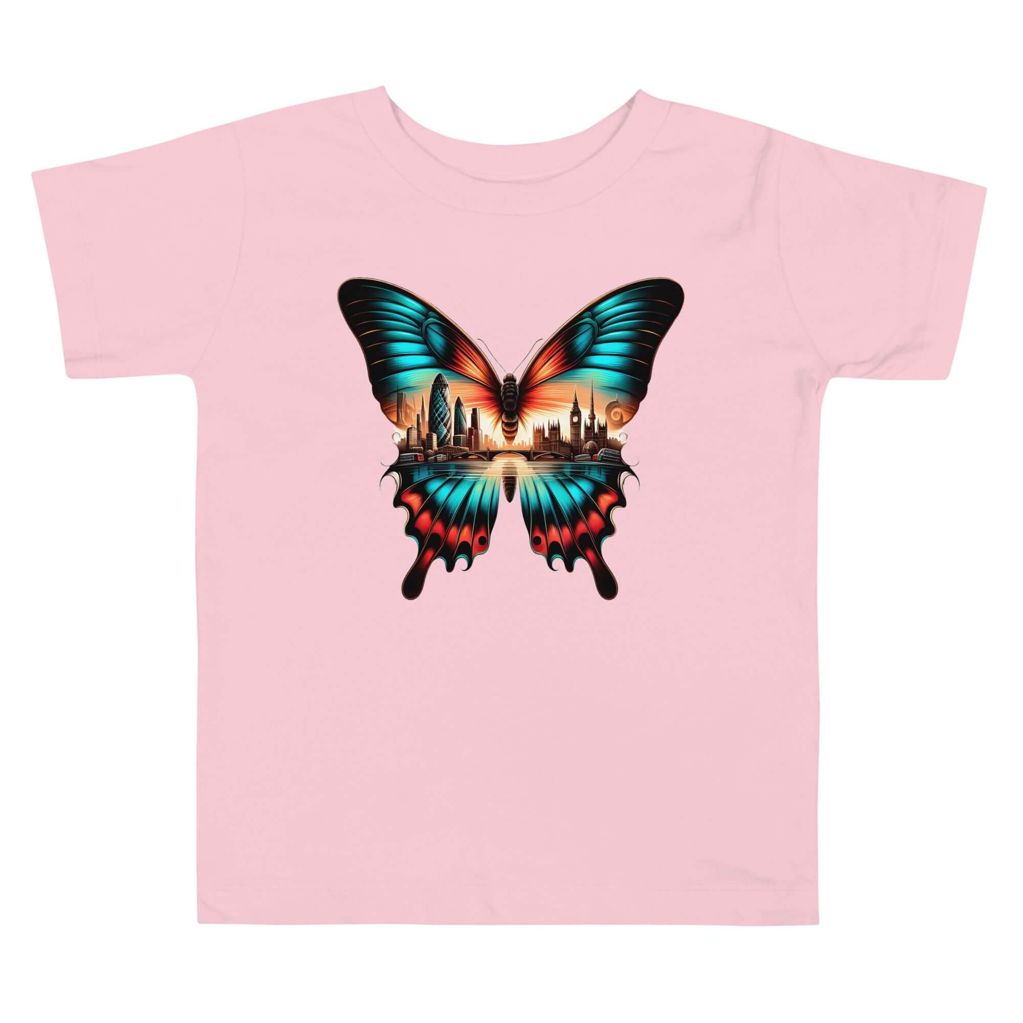 London Butterfly - Cityscape Art Apparel Toddler Short Sleeve Tee