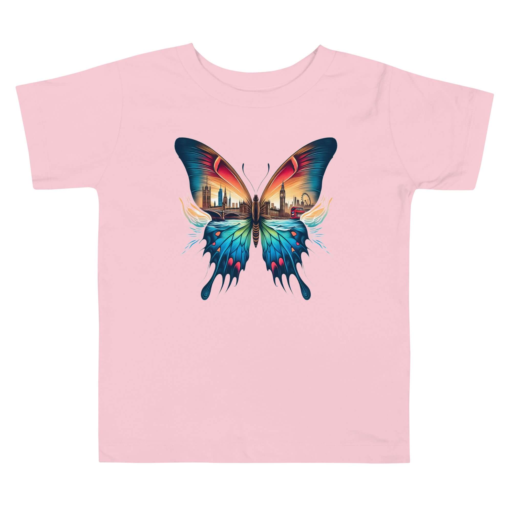 London Butterfly - Cityscape Art Apparel Toddler Short Sleeve Tee