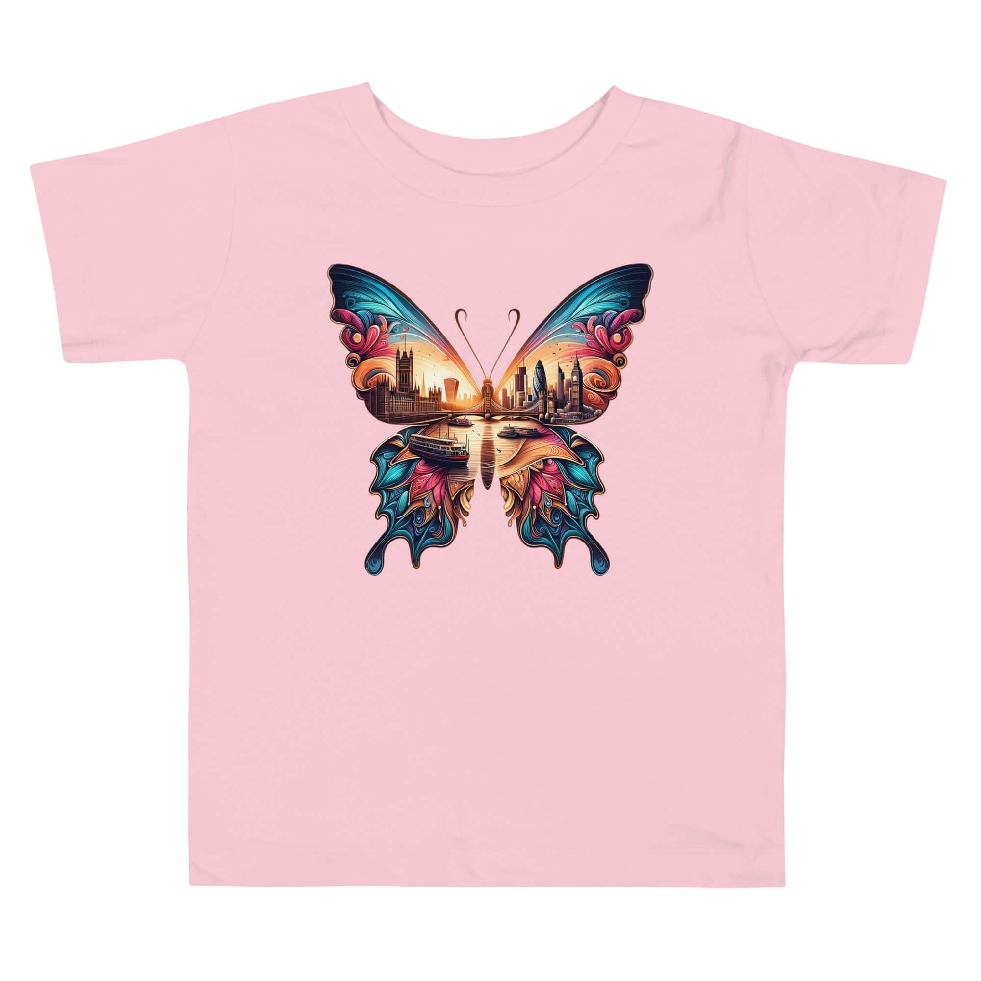 London Butterfly - Cityscape Art Apparel Toddler Short Sleeve Tee